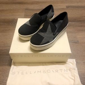 Stella McCartney Black Denim Binx slip on sneaker